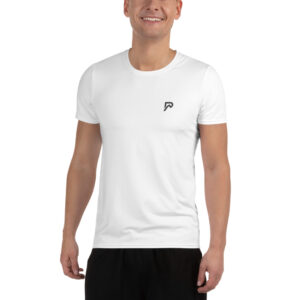Camiseta deportiva para hombre de tejido elástico transpirable con protección solar UPF 50+