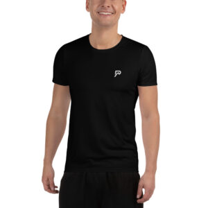 Camiseta deportiva para hombre de tejido elástico transpirable con protección solar UPF 50+